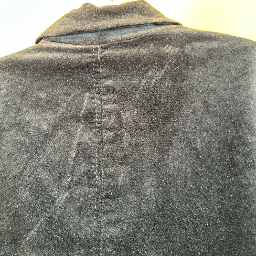 Lands End Velvet Blazer Womens Large Black Lined Jacket Preppy Heritage Classic - Picture 6 of 15